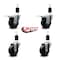 Service Caster 3.5'' Soft Rubber Swivel 1-1/2'' Expanding Stem Caster Set 2 Total Lock Brakes, 4PK SCC-EXTTL20S3514-SRS-2-S-2-112 - alternate 5